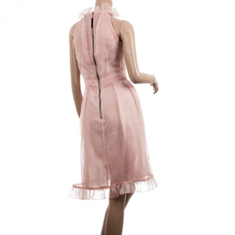 Pre Owned D&amp;G Pink Silk Dress M
