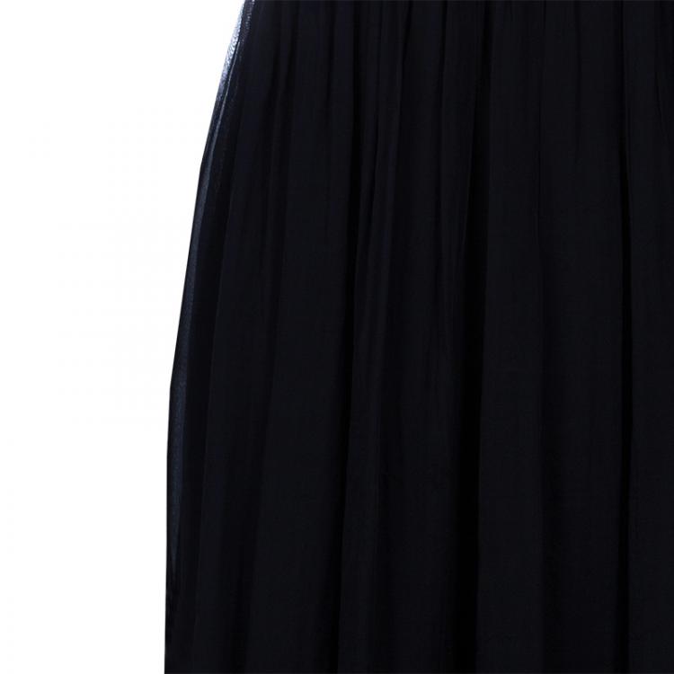 Pre Owned D&G Black Silk Sleeveless Dress S