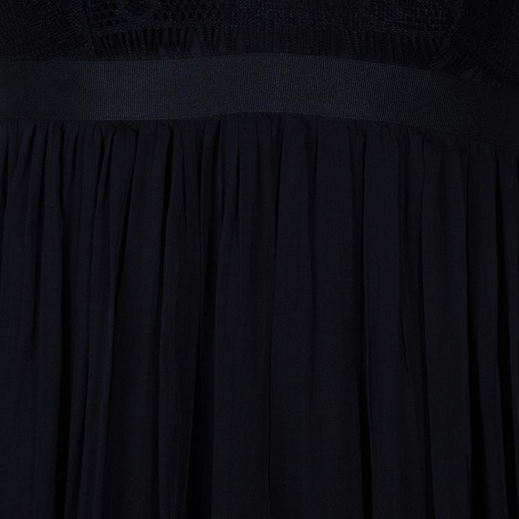 Pre Owned D&G Black Silk Sleeveless Dress S