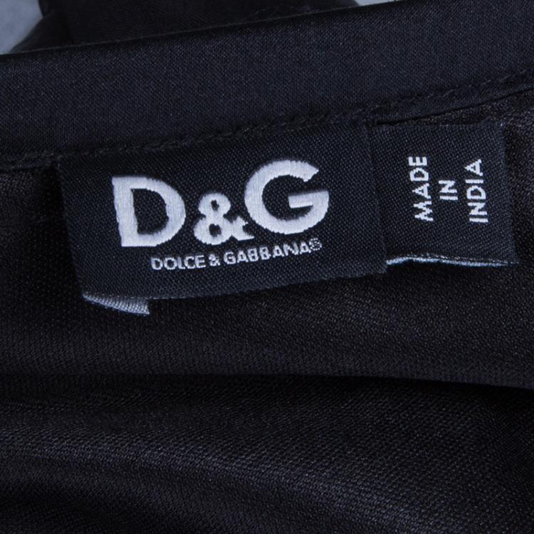 Pre Owned D&G Black Silk Sleeveless Dress S