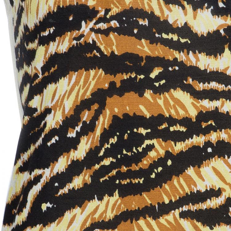 Pre Owned D&G Brown Animal Print Sleeveless Sweater S