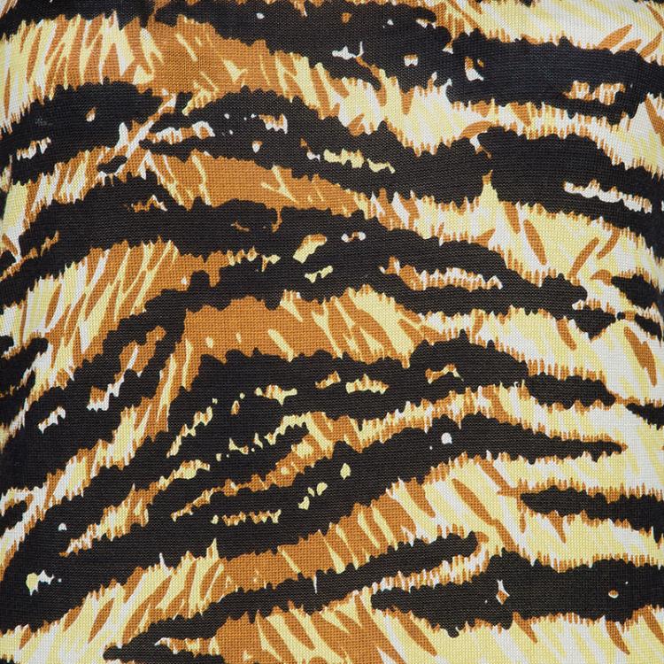 Pre Owned D&G Brown Animal Print Sleeveless Sweater S
