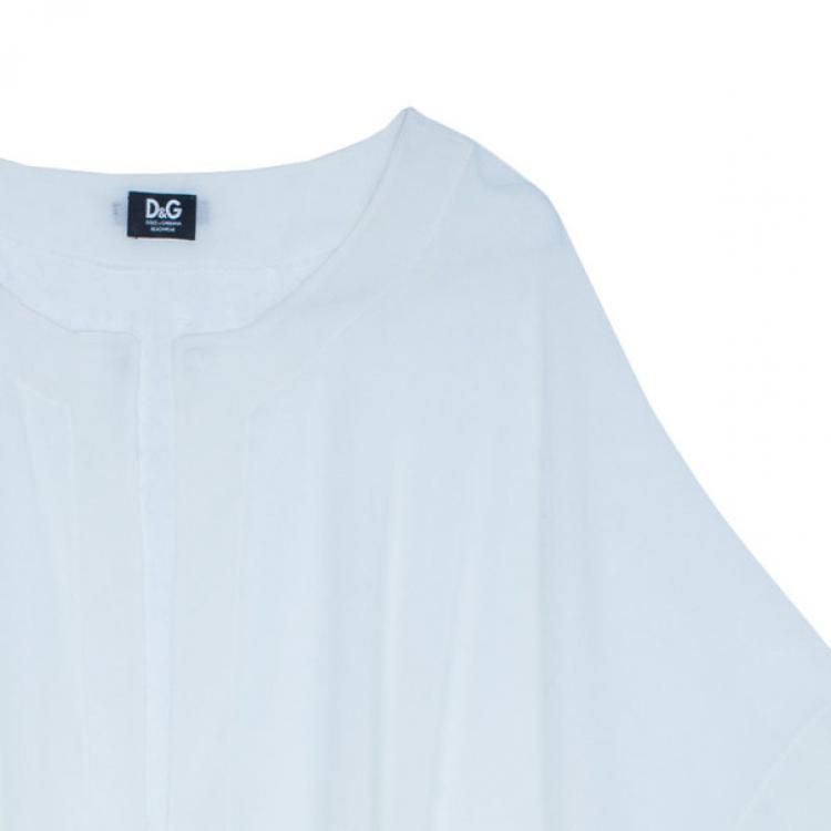 Pre Owned D and G White Short Kaftan Top M