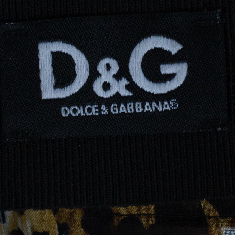 مملوكة مسبقًا D and G Animal Print Silk Dress M