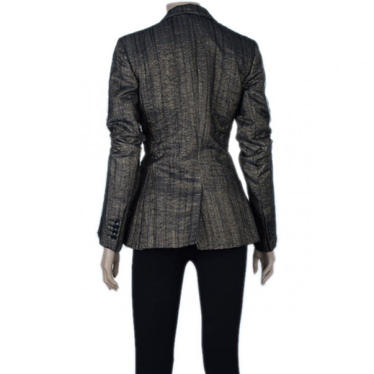 Pre Owned D and G Metallic Textured Jacket M