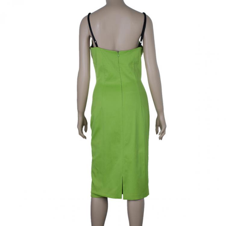 Pre Owned D and G Lime Green Sheath Dress M