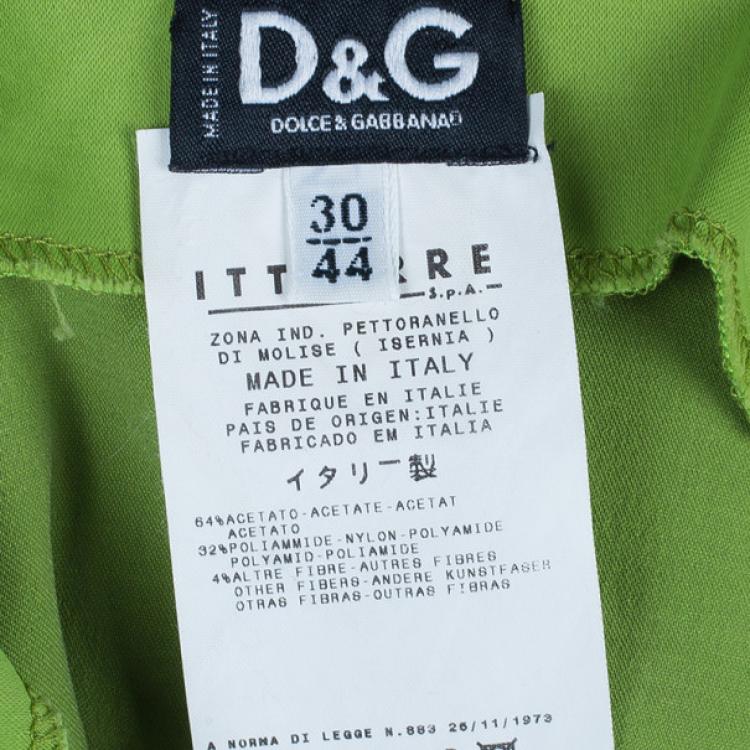 Pre Owned D and G Lime Green Sheath Dress M