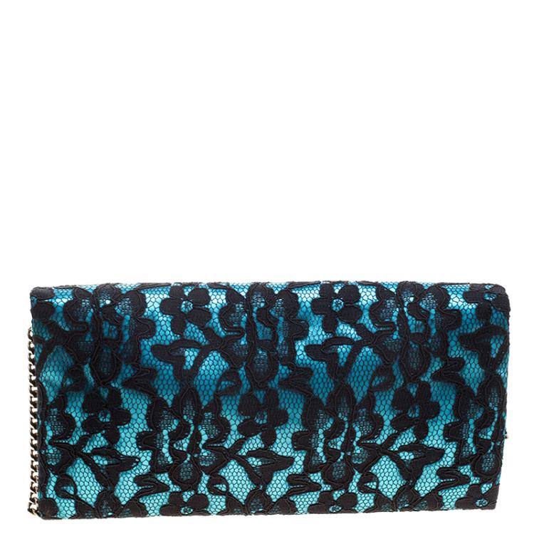 Pre Owned D&G Blue/Black Lace Shoulder Bag
