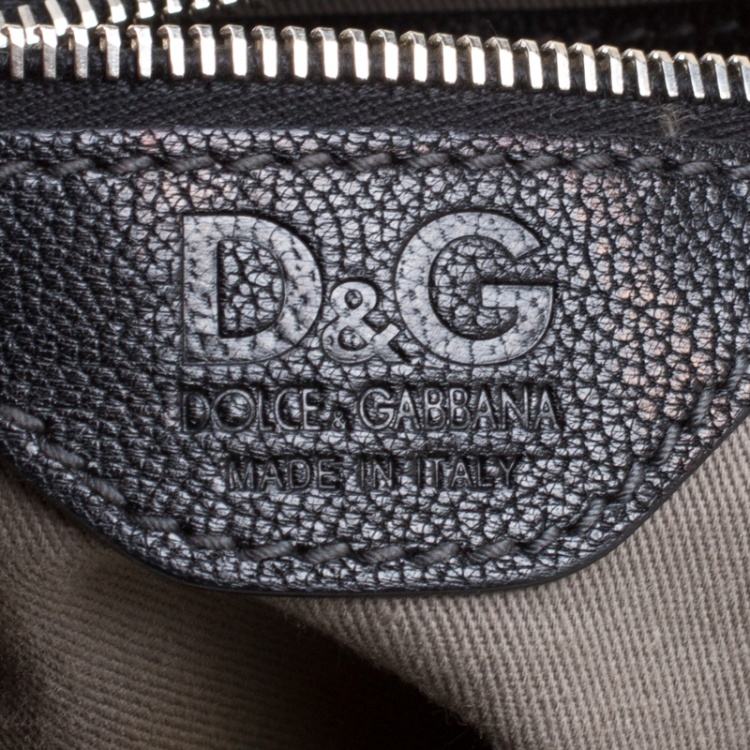 Pre Owned D&G Black Leather Lea Mindy Pocket Hobo