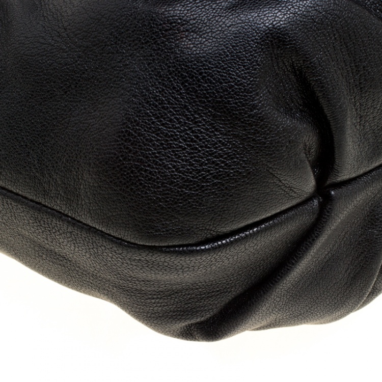 Pre Owned D&G Black Leather Lea Mindy Pocket Hobo