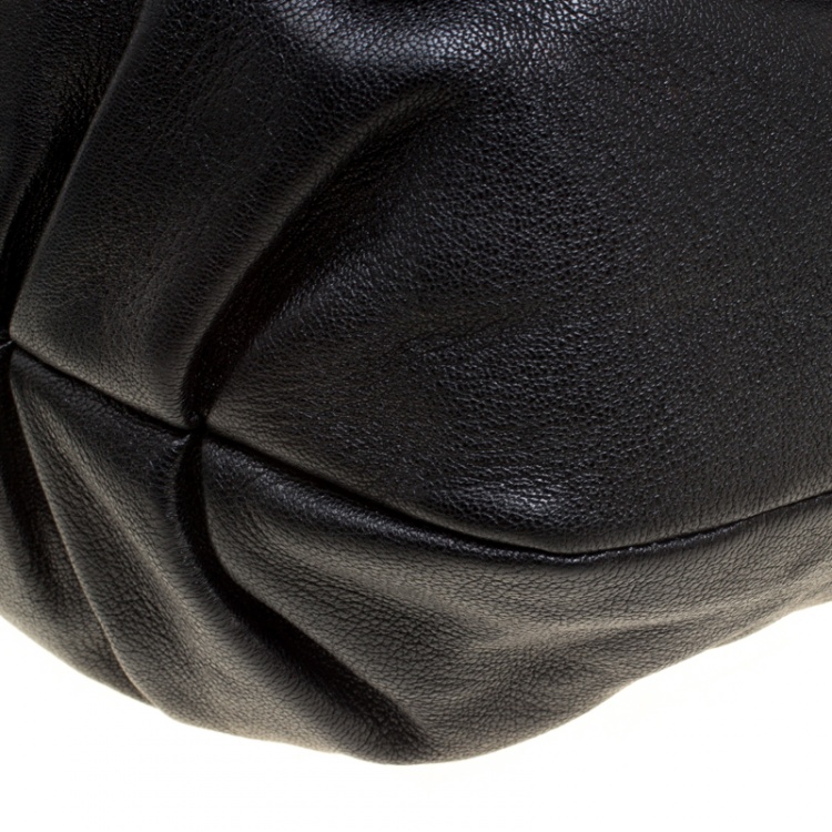 Pre Owned D&G Black Leather Lea Mindy Pocket Hobo
