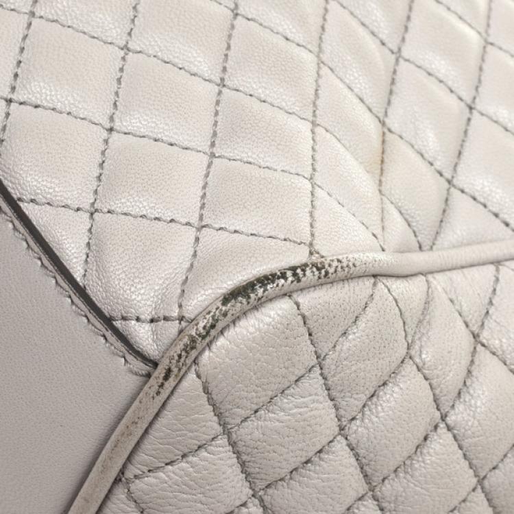 مملوكة مسبقًا D&G Grey Quilted Lily Glam Tote Bag