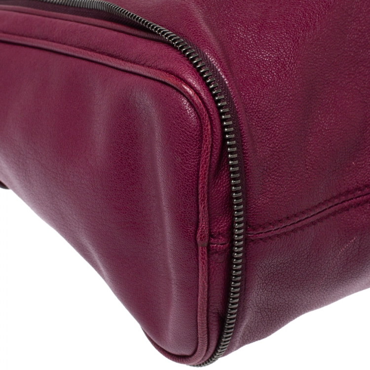 Pre Owned D&G Purple Soft Leather Vilma Satchel