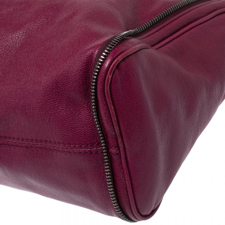 Pre Owned D&G Purple Soft Leather Vilma Satchel