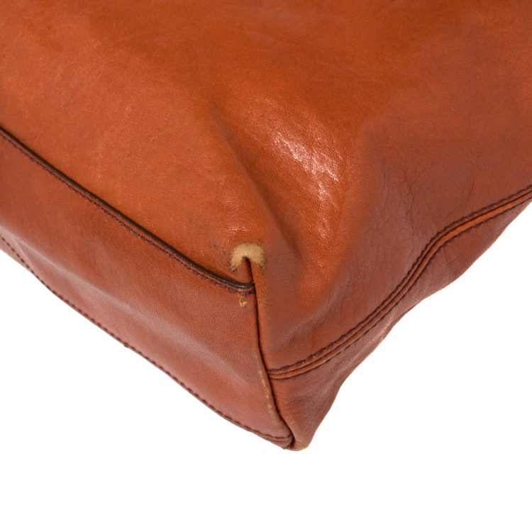 Pre Owned D&G Orange Leather Micol Tote