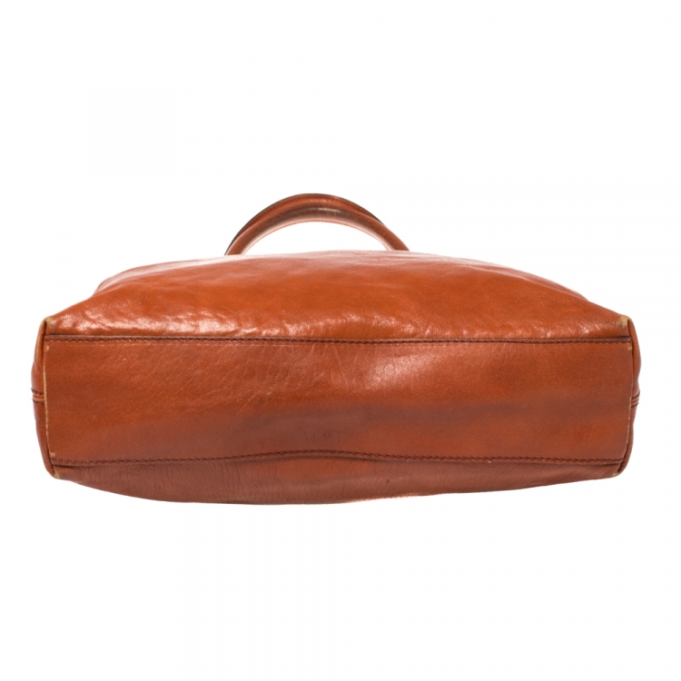 Pre Owned D&G Orange Leather Micol Tote