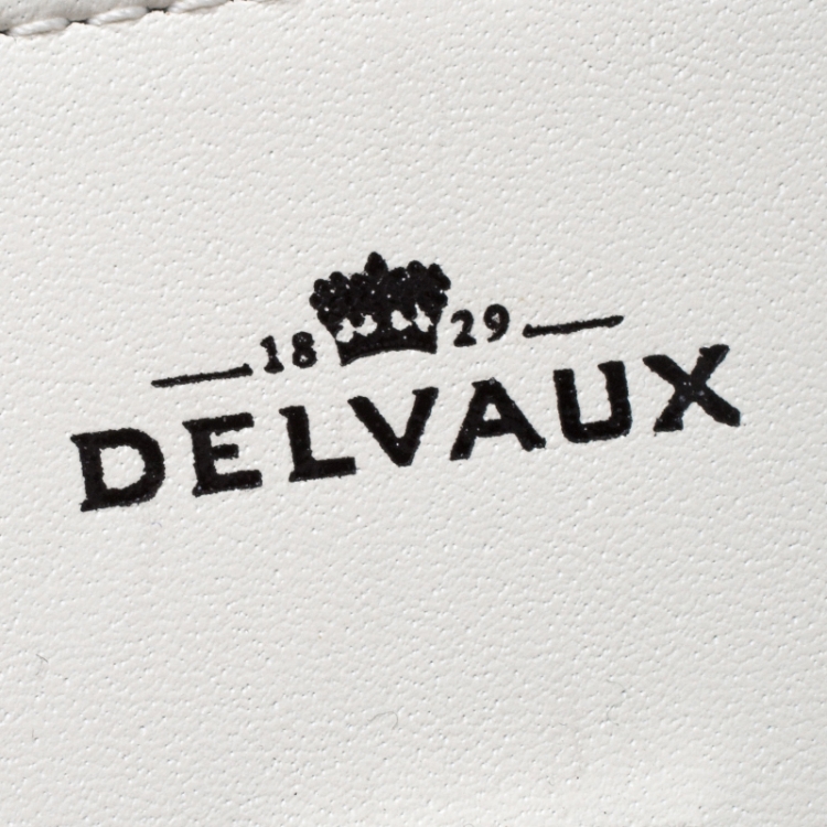 مملوكة مسبقًا Delvaux White Leather Tempete MM Top Handle Bag                  