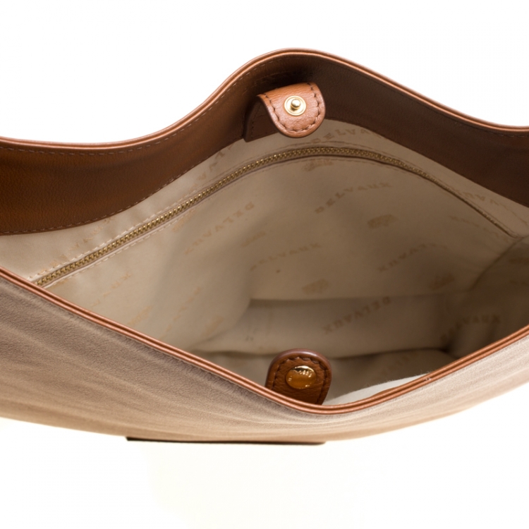 Pre Owned Delvaux Brown Leather Louise Hobo