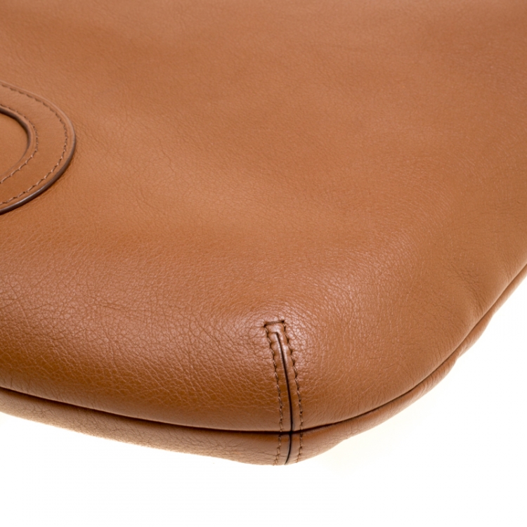 Pre Owned Delvaux Brown Leather Louise Hobo
