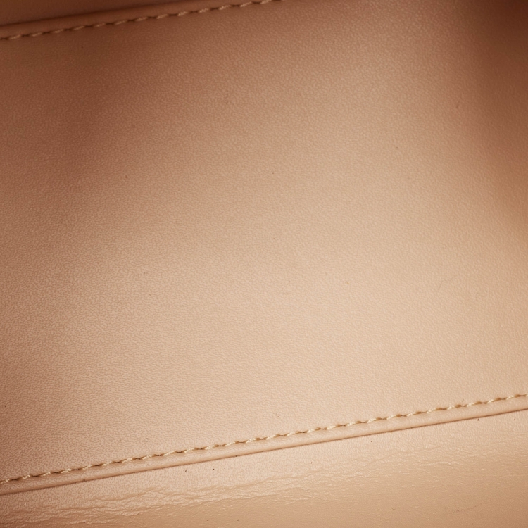 Pre Owned Delvaux Mustard Leather Mini Le Brillant Top Handle Bag