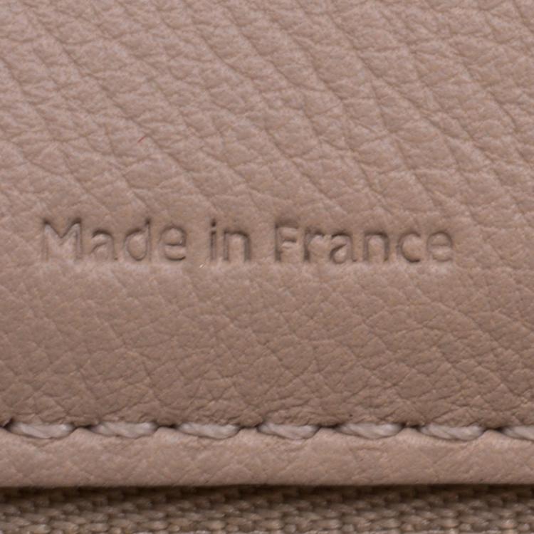 Pre Owned Delvaux Peach/Beige Leather Madame PM Shoulder Bag 