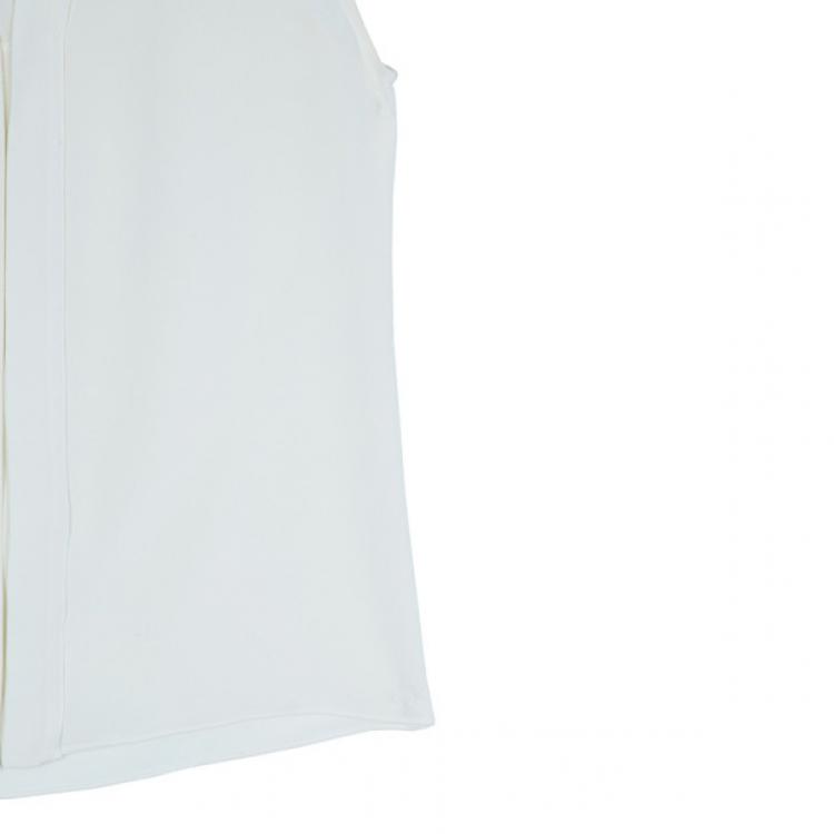 مملوكة مسبقًا Derek Lam Off-White Silk Top M