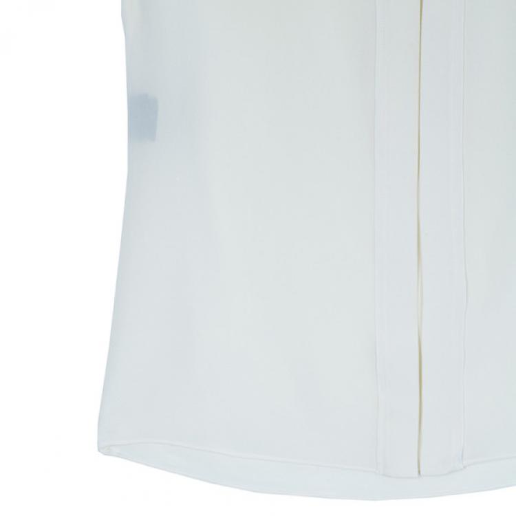 مملوكة مسبقًا Derek Lam Off-White Silk Top M