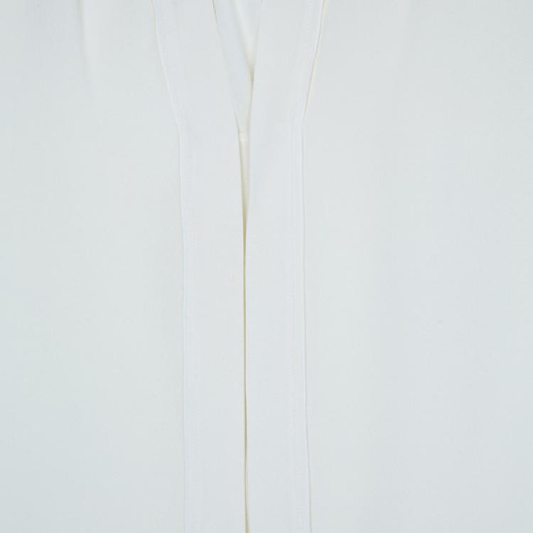 مملوكة مسبقًا Derek Lam Off-White Silk Top M