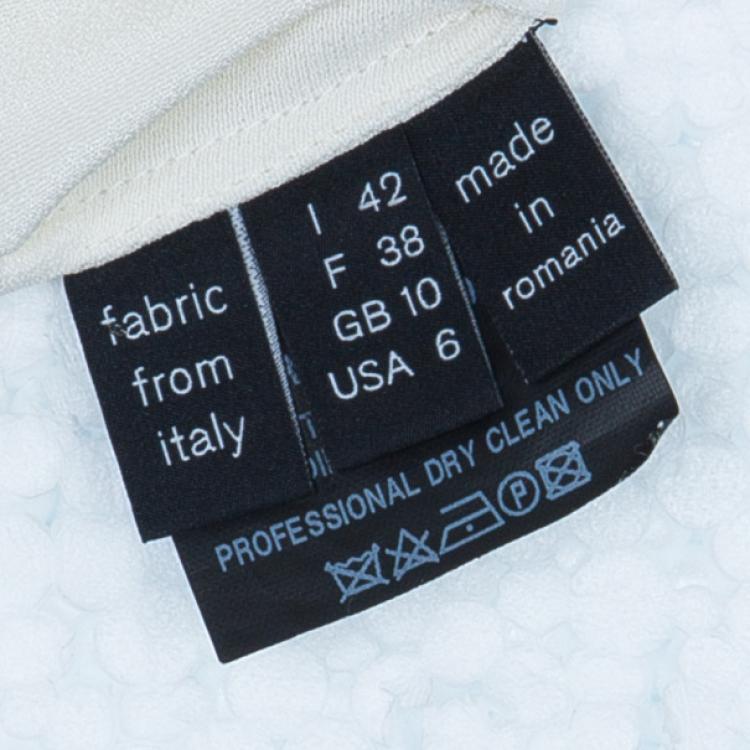 مملوكة مسبقًا Derek Lam Off-White Silk Top M