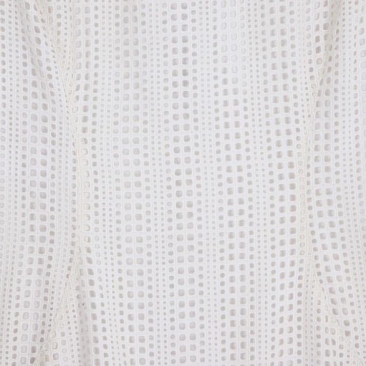Pre Owned 10 Crosby Derek Lam Crochet White Tulip Hem Dress M
