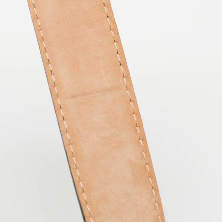 مملوكة مسبقًا D&G Black Leather DG Logo Buckle Belt 95CM