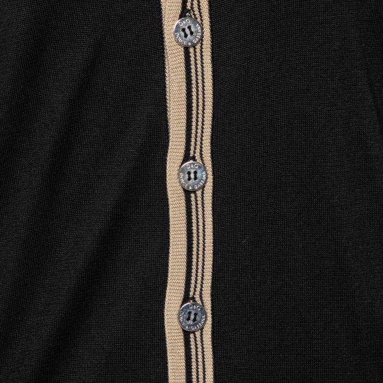 Pre Owned D&G Black Silk Knit Top & Cardigan Set