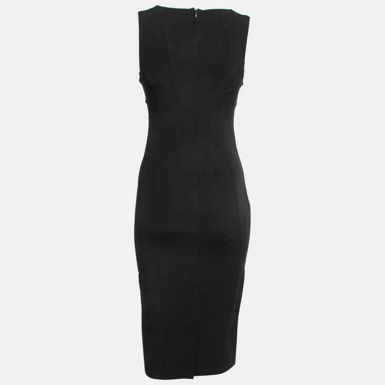 Pre Owned D&G Black Knit Sleeveless Sheath Dress M