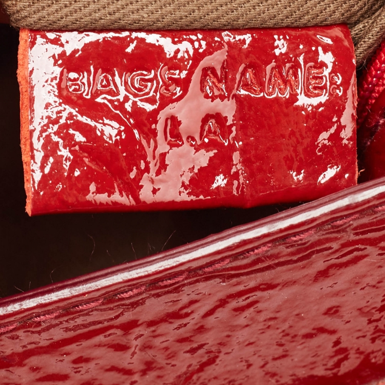 مملوكة مسبقًا D&G Red Patent Leather Front Pocket Satchel