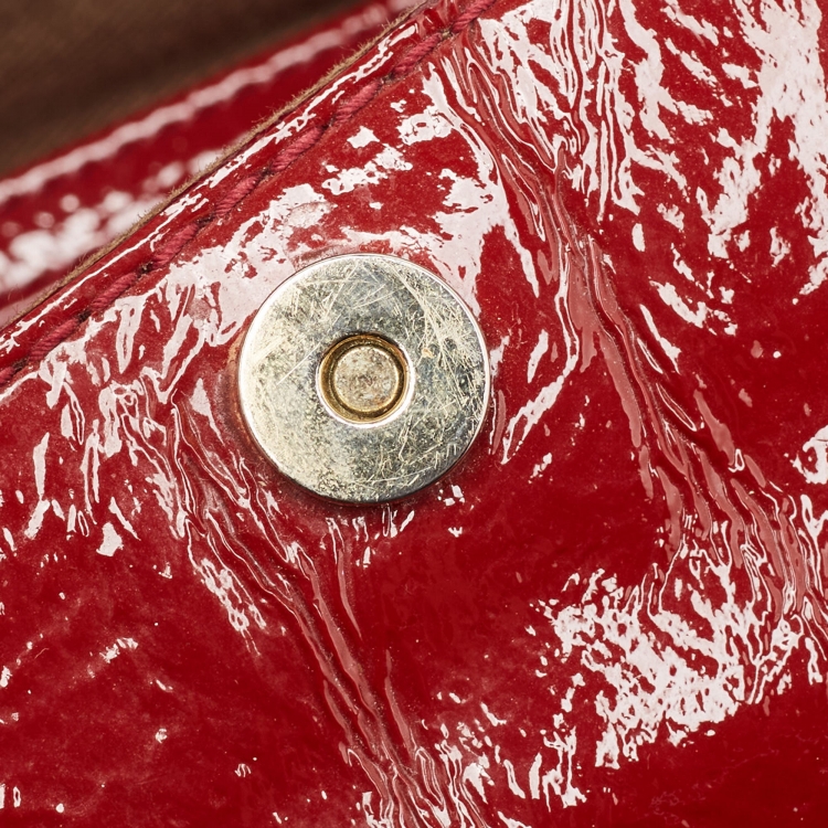 مملوكة مسبقًا D&G Red Patent Leather Front Pocket Satchel