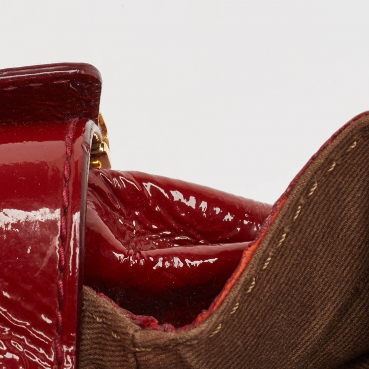 مملوكة مسبقًا D&G Red Patent Leather Front Pocket Satchel