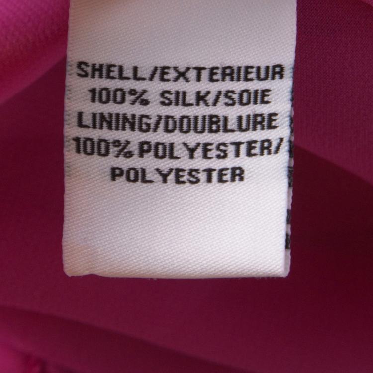 Pre Owned Diane Von Furstenberg Shalamar Pink Floral Printed Silk Sleeveless Bali Wrap Dress M