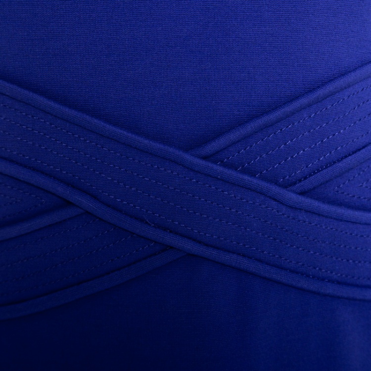 Pre Owned Diane von Furstenberg Blue Riviera Jersey Evita Sleeveless Shift Dress M