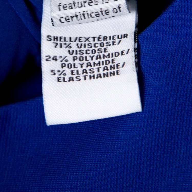 Pre Owned Diane von Furstenberg Blue Riviera Jersey Evita Sleeveless Shift Dress M