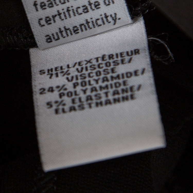 Pre Owned Diane Von Furstenberg Black Knit Genesis Trousers L