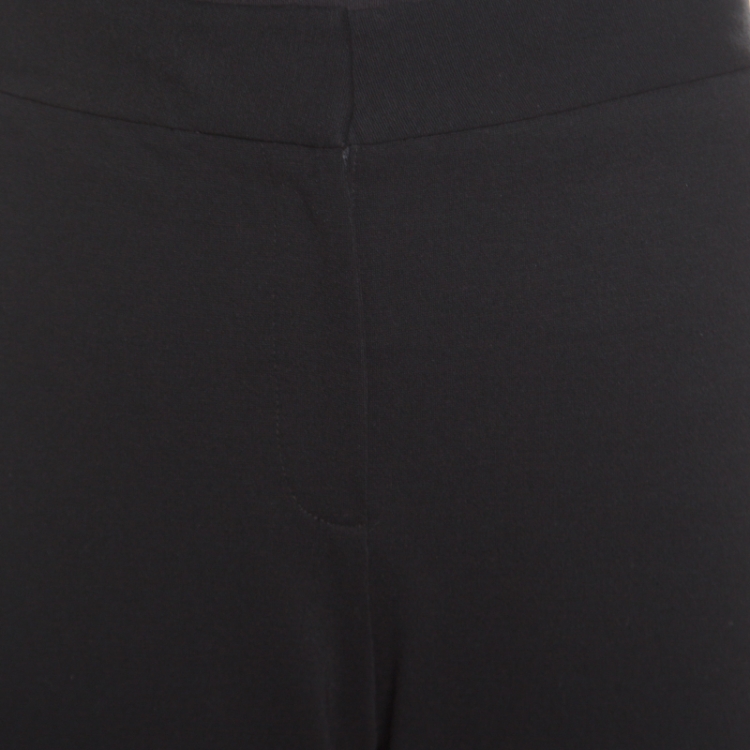 Pre Owned Diane Von Furstenberg Black Knit Genesis Trousers L