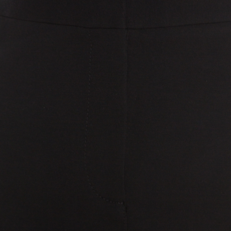 Pre Owned Diane Von Furstenberg Black Contrast Leather Panel Detail Lisa Pencil Skirt M