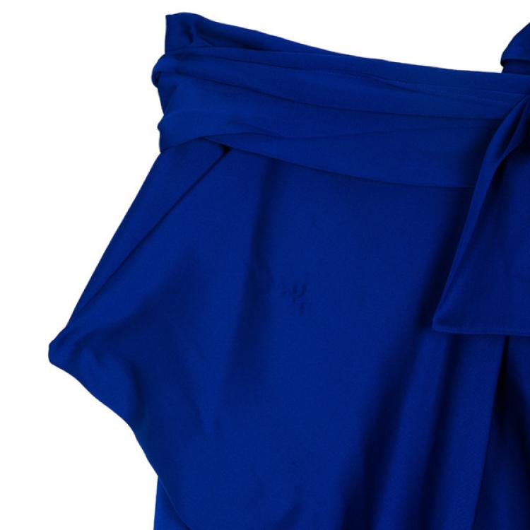 Pre Owned Diane Von Furstenberg Royal Blue Sarong Pants S