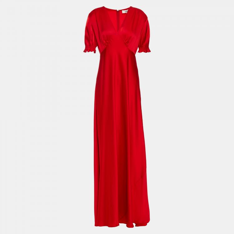 Pre Owned Diane Von Furstenberg Triacetate Gown 2