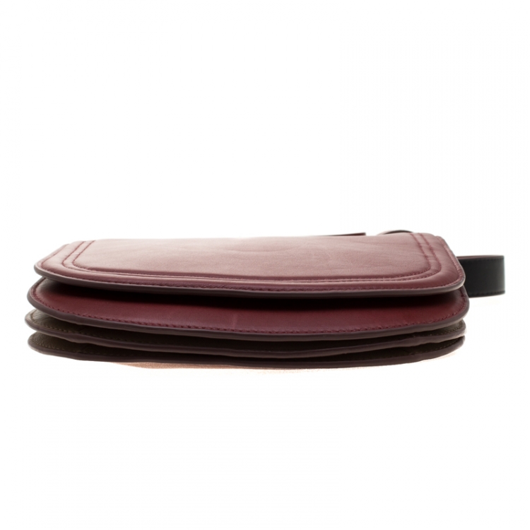 Pre Owned Diane Von Furstenberg Red Leather Crossbody Bag