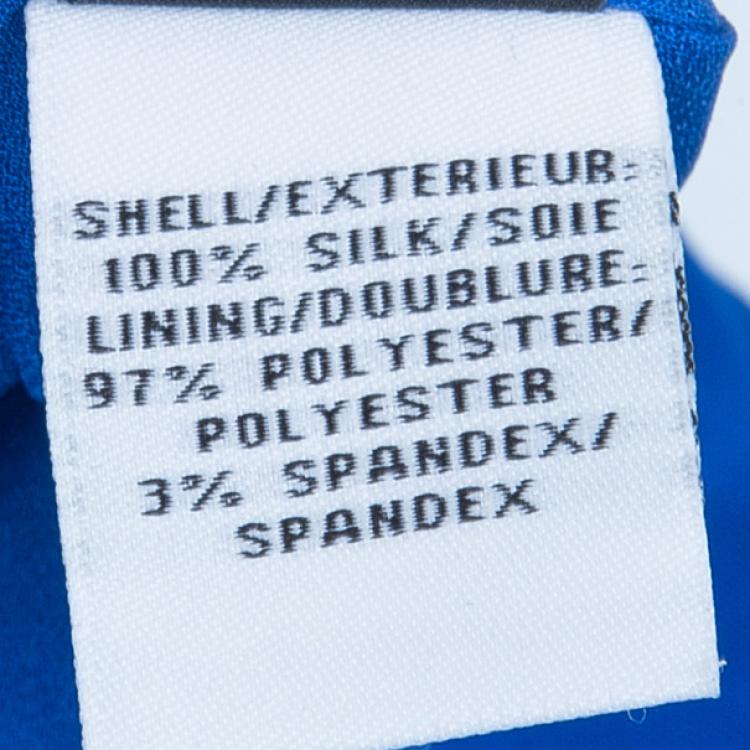 Pre Owned Diane Von Furstenberg Blue 'Catroux' Chiffon Maxi Dress M