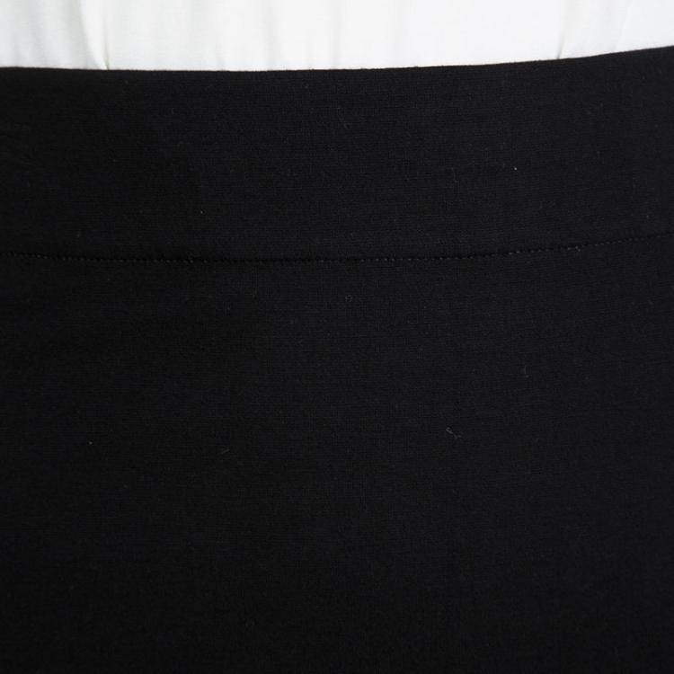 Pre Owned Diane Von Furstenberg Black Jersey New Koto Midi Skirt L