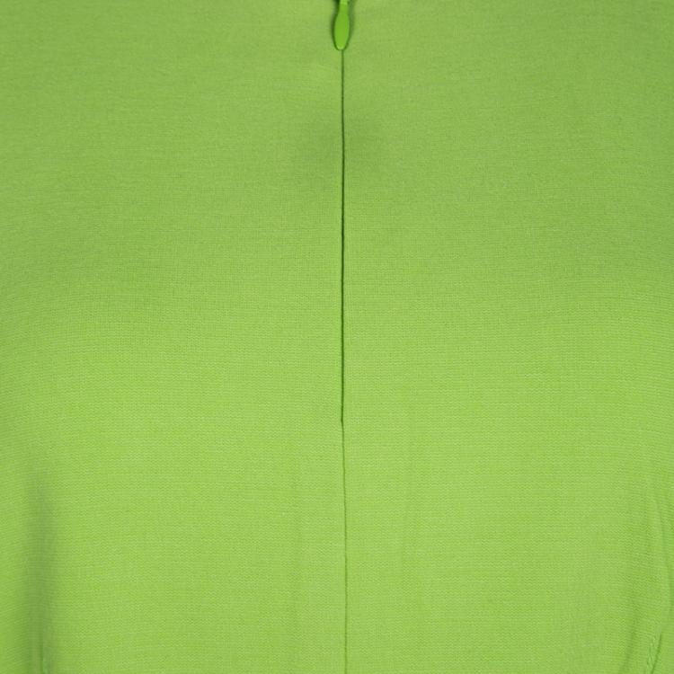 مملوكة مسبقًا Diane Von Furstenberg Green Agatha Knit Sheath Dress L