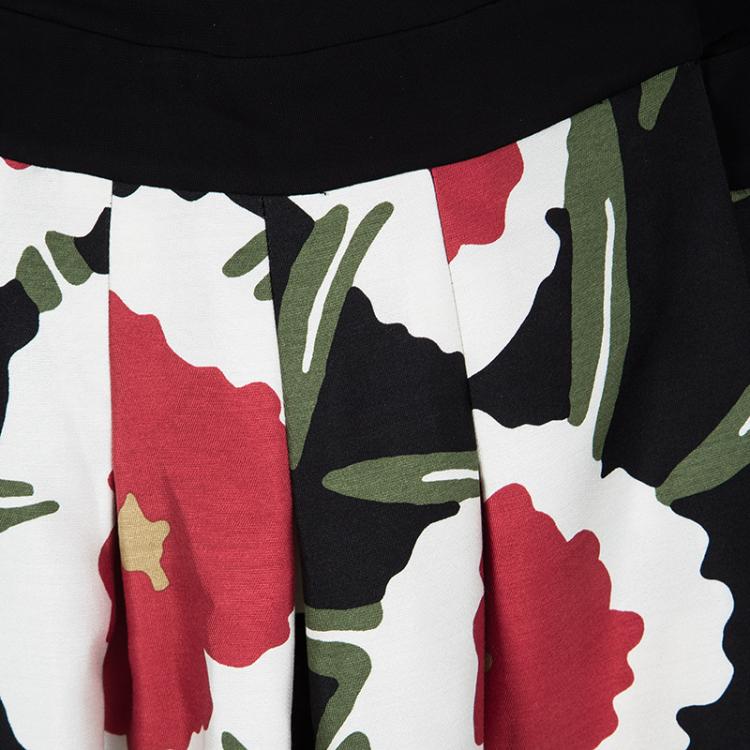 مملوكة مسبقًا Diane Von Furstenberg Printed Long Sleeve Jewel Wrap Dress L