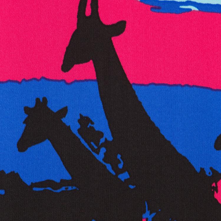 Pre Owned Diane Von Furstenberg Multicolor Giraffe Print Harriet Tunic Dress L